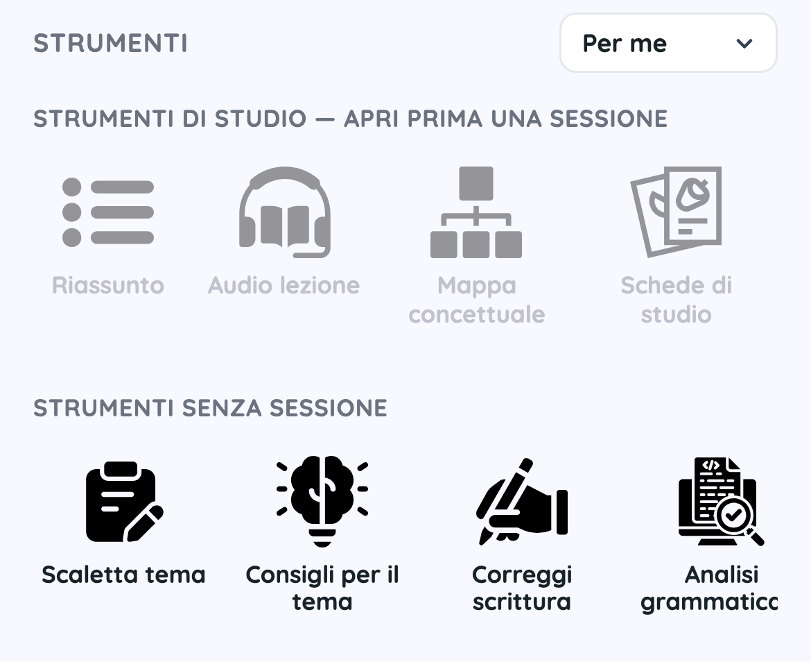 Due tipi di strumenti