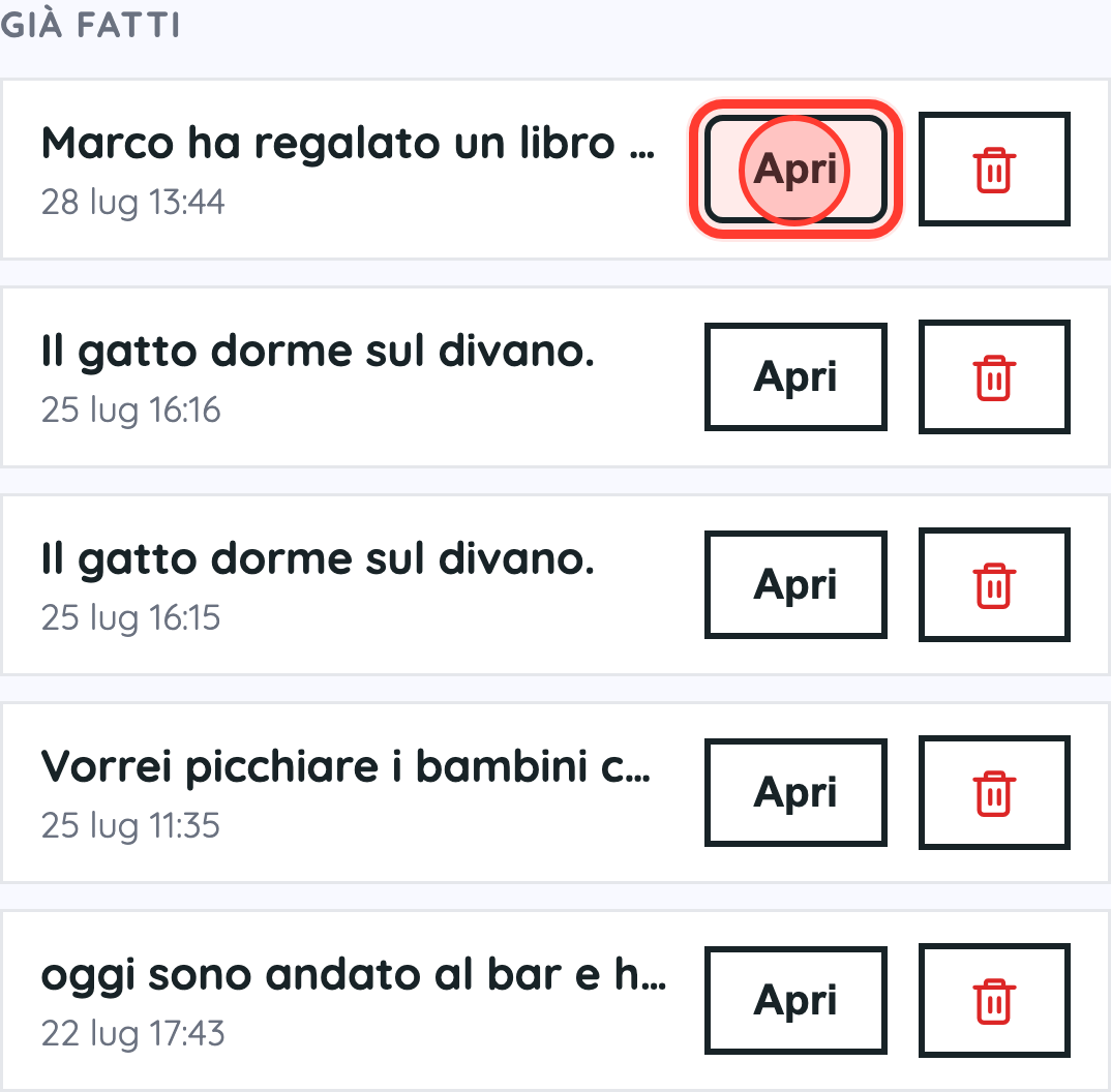 Ritrova i tuoi lavori