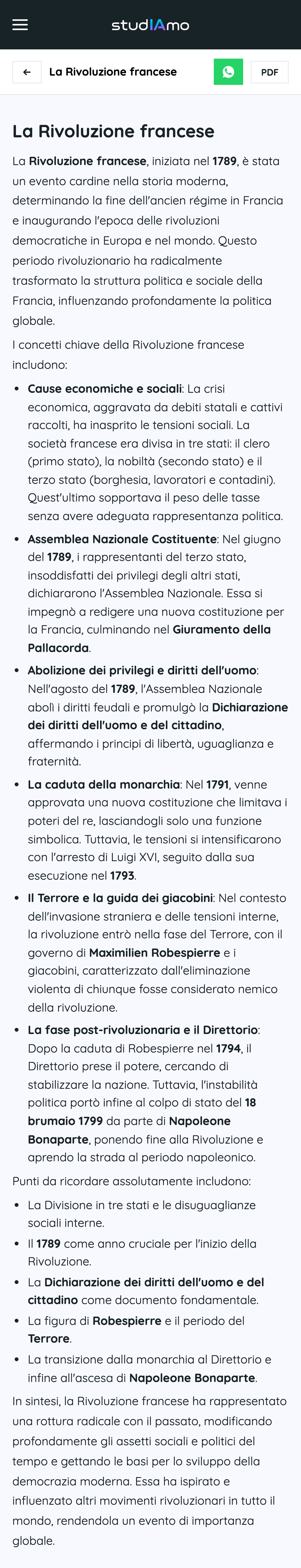 Il riassunto pronto